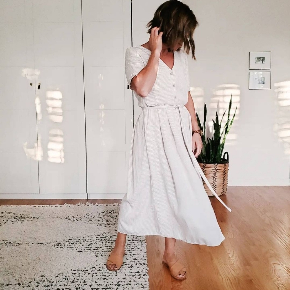 Vetta Button Up Midi Dress